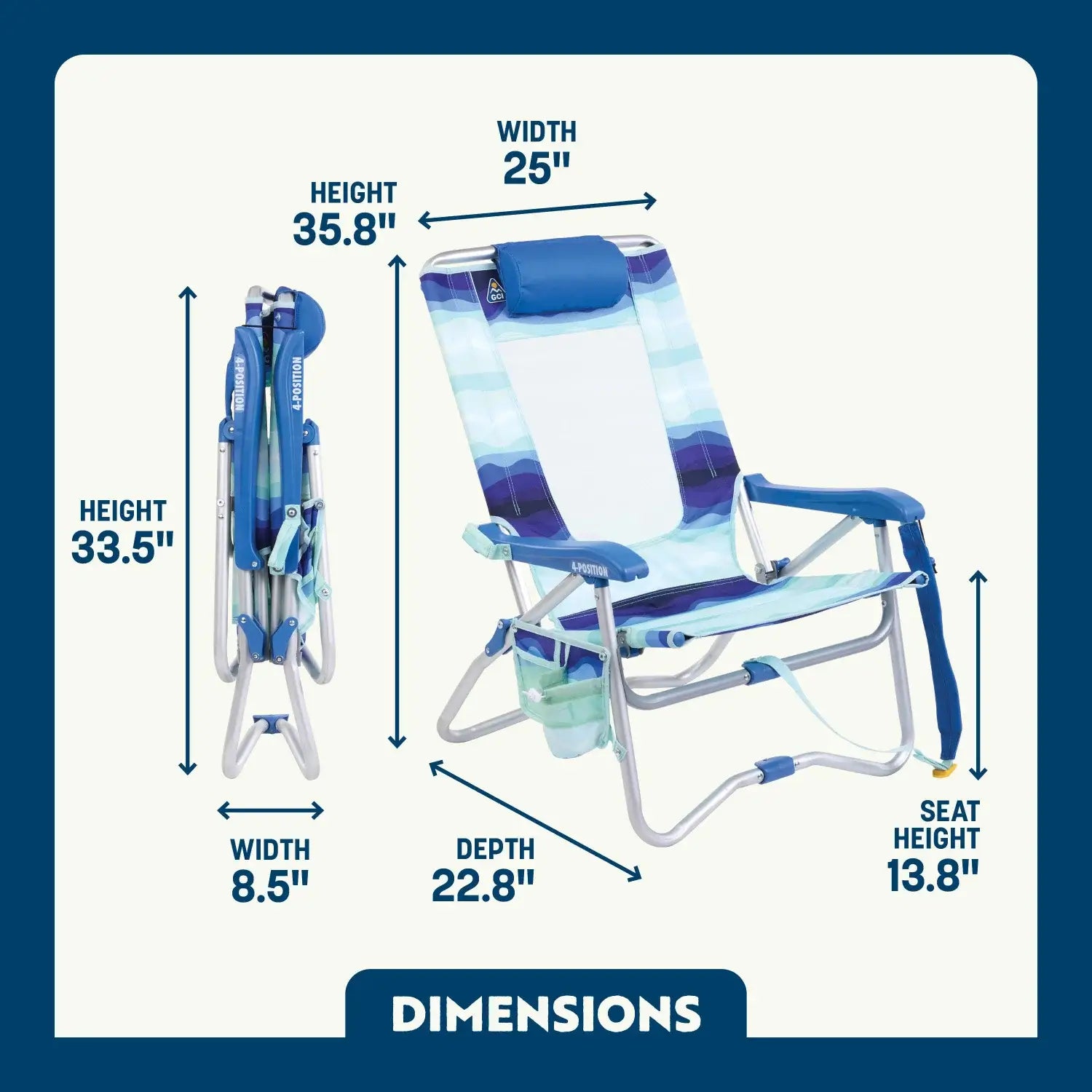Bi-Fold Beach Chairâ„¢ - Image 7