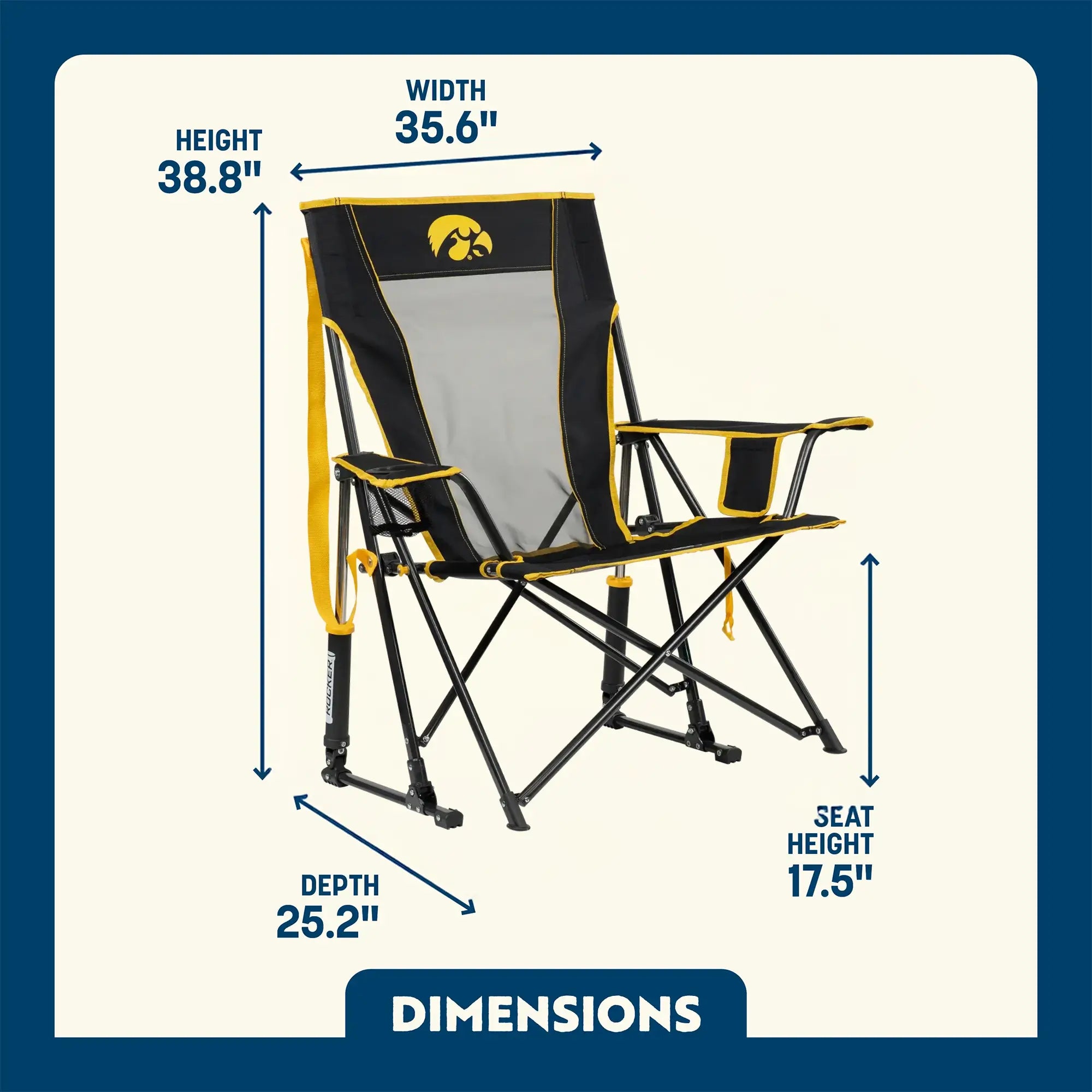 Comfort Pro Rocker™ - Iowa Hawkeyes - Image 9